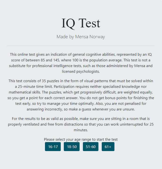Top Reliable and Free IQ Tests You Can Take Online | Mensa Quicktest